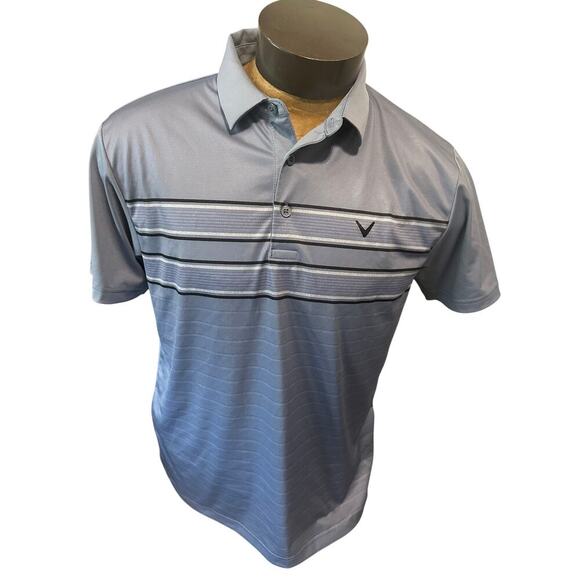 Callaway OptiDri Mens Striped Short Sleeve Polo - Picture 1 of 5